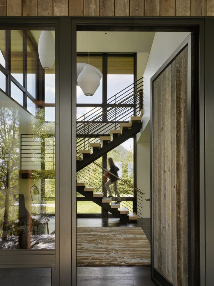modern residence interior stair case