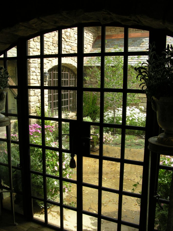 European style residence interior garden view